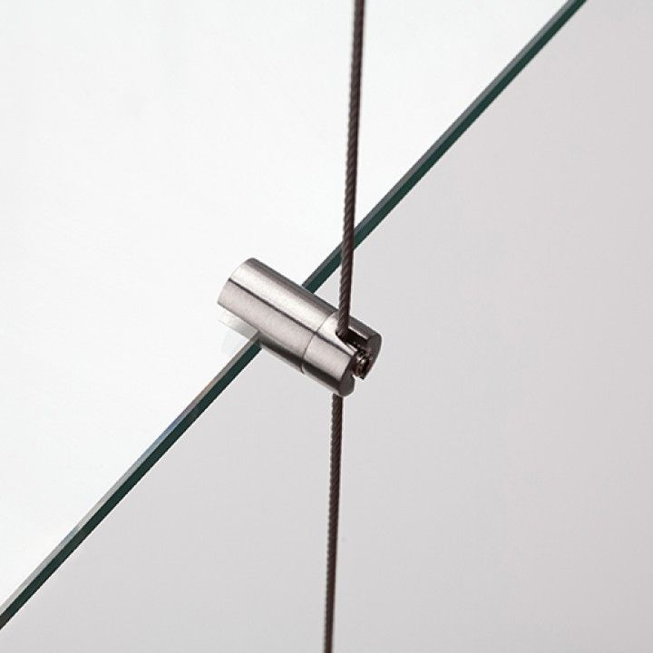 Wire support for glass