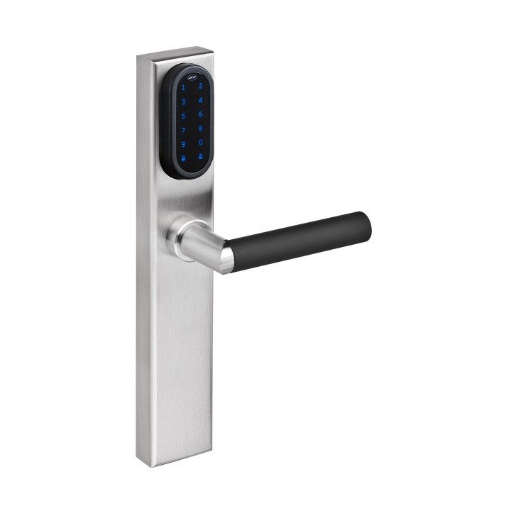 Electronic lock with number keypad and blind plate