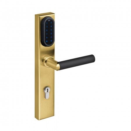 Electronic lock with number keypad for european cylinder - Titanium Gold