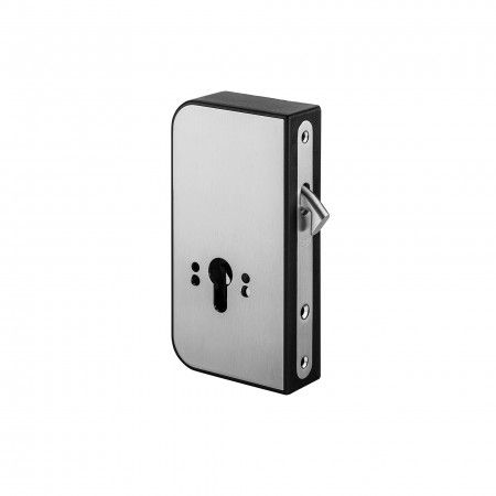 Lock for sliding door to use with european cylinder