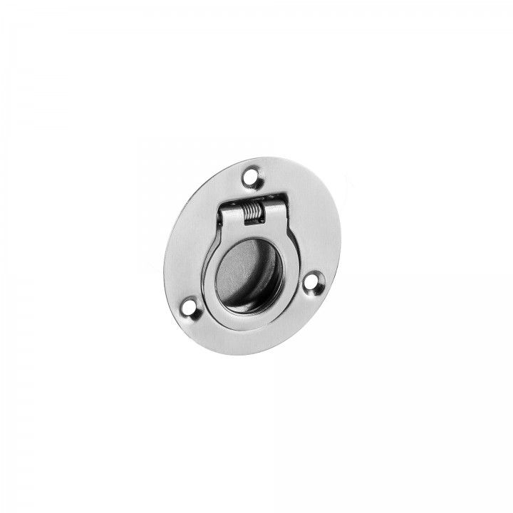 Concealed flush handle with spring