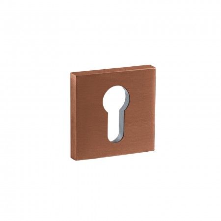 European cylinder key hole - 50x50mm - Titanium Copper