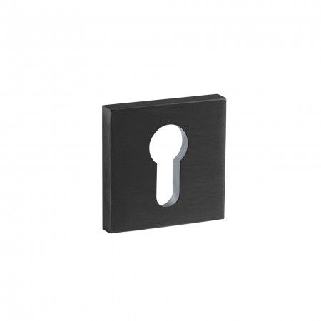 European cylinder key hole - 50x50mm - Titanium Black