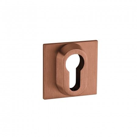 Metallic key hole for european cylinder Less is more - Titanium Copper