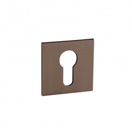 Metallic key hole for european cylinder Less is more - Titanium Chocolate