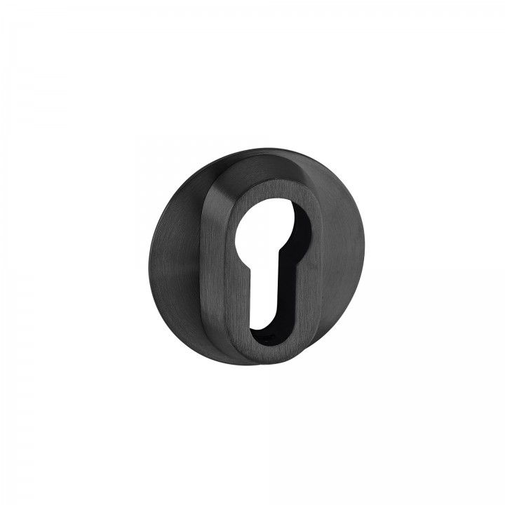 Metallic key hole for european cylinder Less is more - Titanium Black