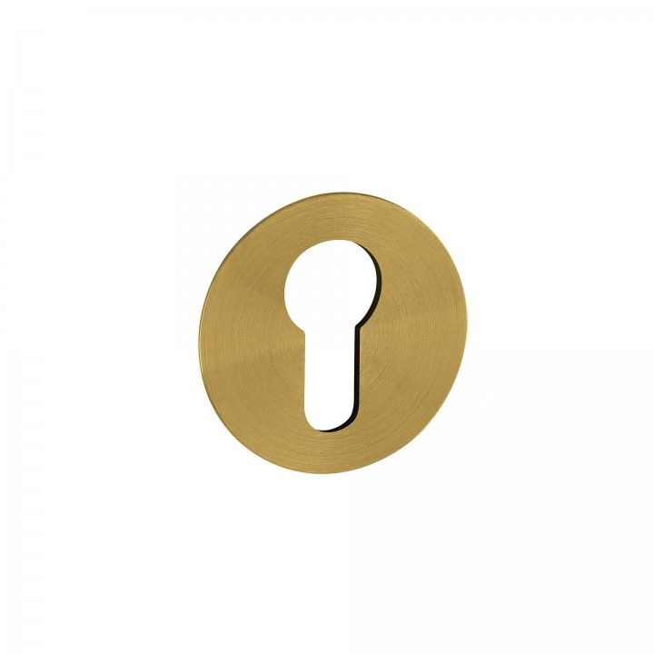 Entrada de chave metálica para cilindro europeu "Less is more" - "Titanium Gold"
