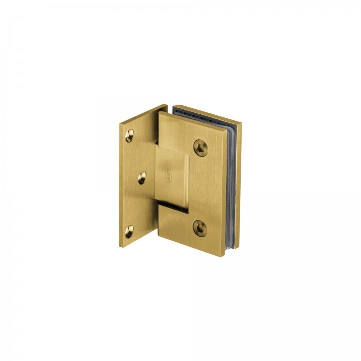Wall to glass hinge with stop Titanium Gold