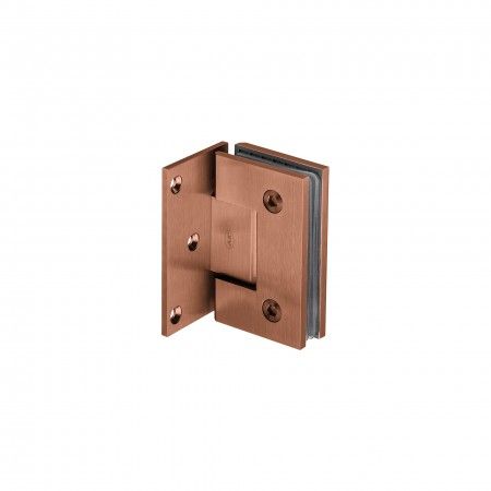 Wall to glass hinge with stop Titanium Copper