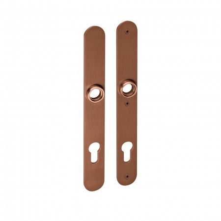 Security plate for european cylinder - Titanium Copper
