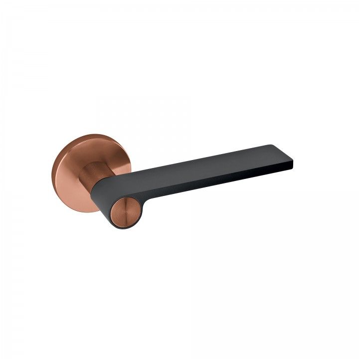 Lever handle Outline Dark Grey - Titanium Copper