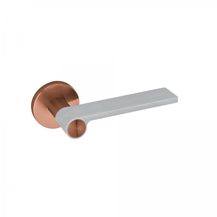 Lever handle Outline Light Grey - Titanium Copper
