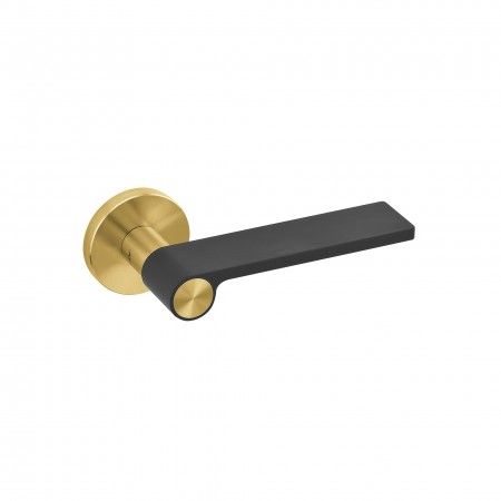 Lever handle Outline Black - Titanium Gold
