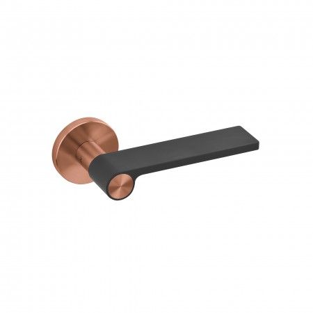Lever handle Outline Black - Titanium Copper