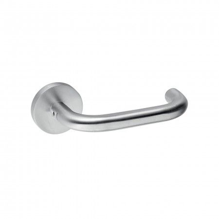 Lever handle - Ø16mm, with metallic rose O04M