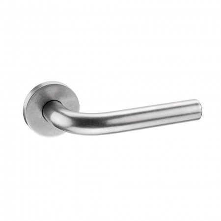 Lever handle - Ø19mm, with rose - Raw