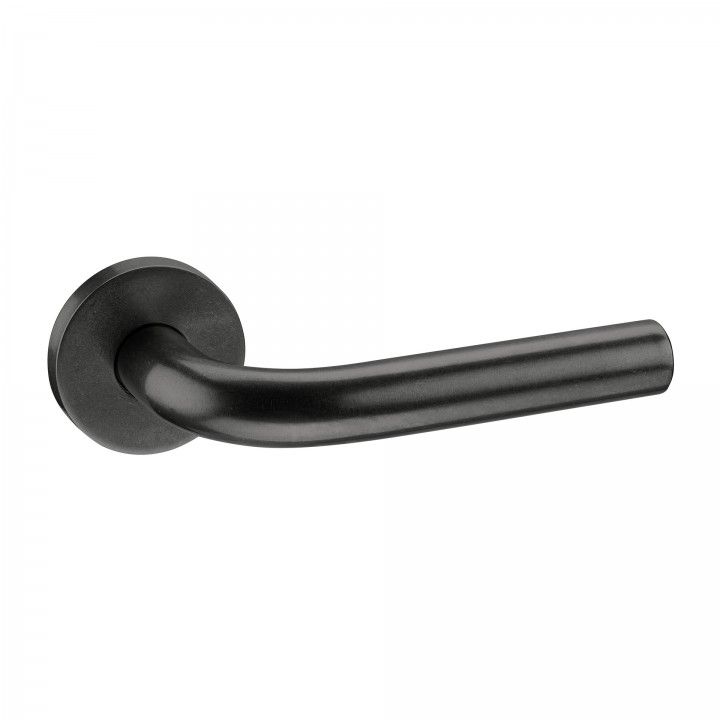 Lever handle - Ø19mm, with rose - Black Anthracite