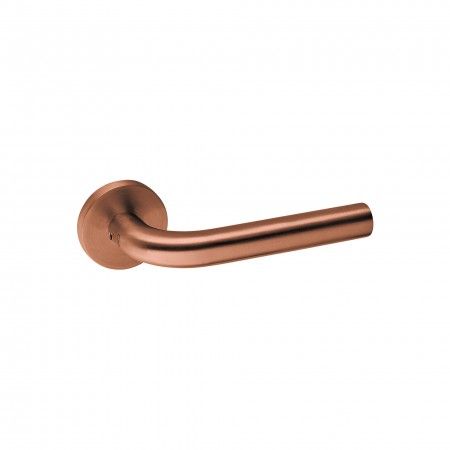 Lever handle - Ø19mm, with metallic rose Titanium Copper