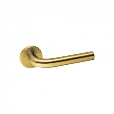 Manilla de puerta - Ø19mm, con roseta metalica Titanium Gold 