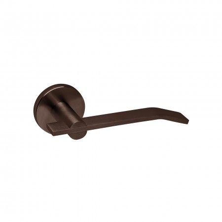 Lever handle, with metallic rose RC08M - Titanium Chocolate
