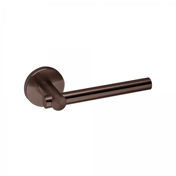 Puxador de porta com roseta metálica RC08M - Titanium Chocolate