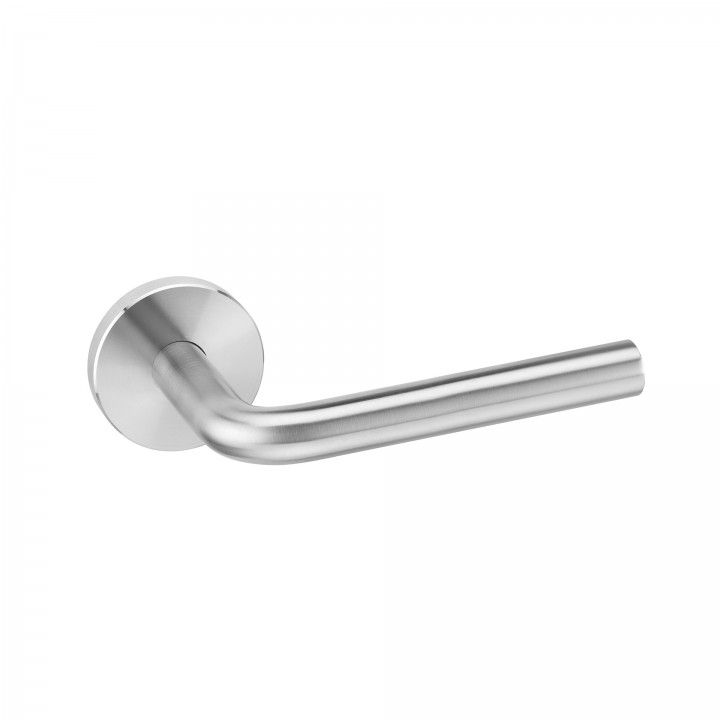 Solid lever handle Ø16mm,  with metallic rose RB08M