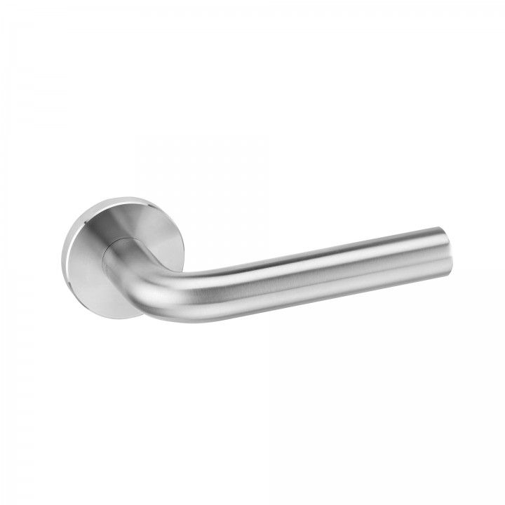 Solid lever handle Ø20mm, with solid metallic rose Heavy duty