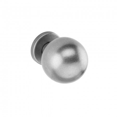 Door knob with metallic rose RC08M - Ø65mm -Raw