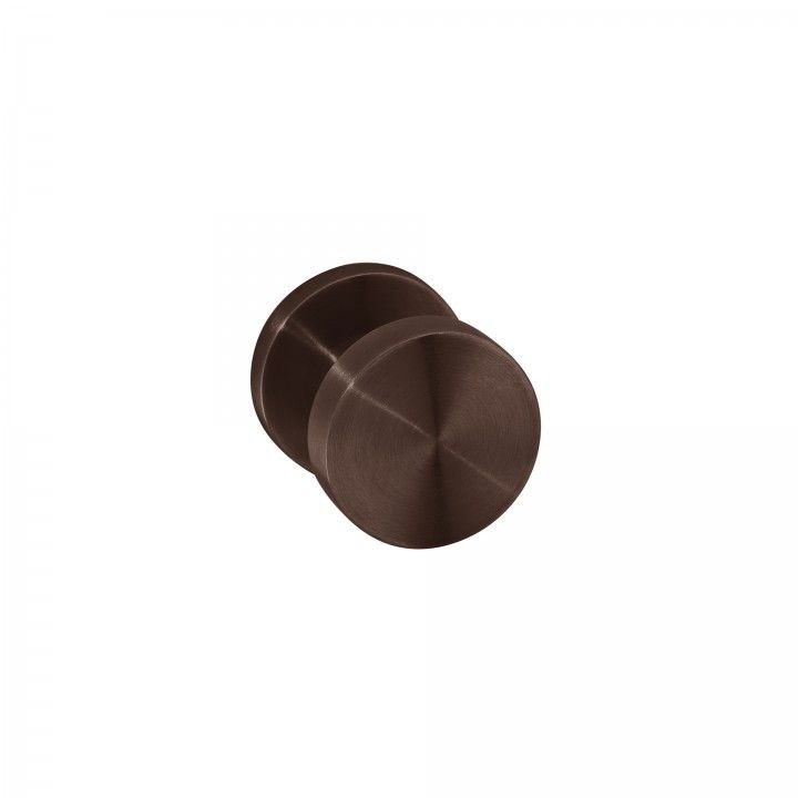 Fixed door knob - Ø50mm Titanium Chocolate