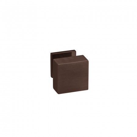 Pomo Fijo Quadro - 70x70mm - Titanium Chocolate