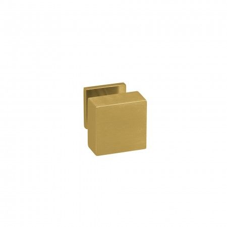 Pomo Fijo Quadro - 70x70mm - Titanium Gold