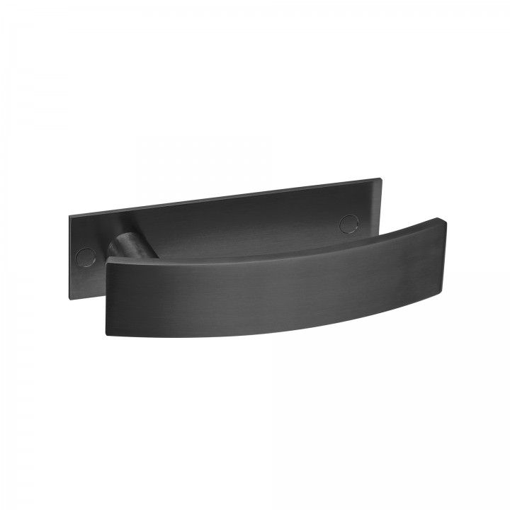 Lever handle Arch, with plate - Titanium Black
