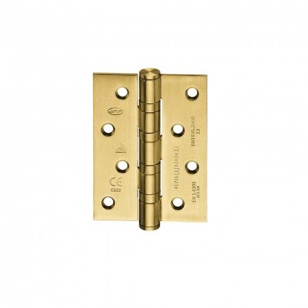 Hinge with four ball bearings - Fire proof, cover  “Gold Coated” ” - 75 x 100 x 3mm