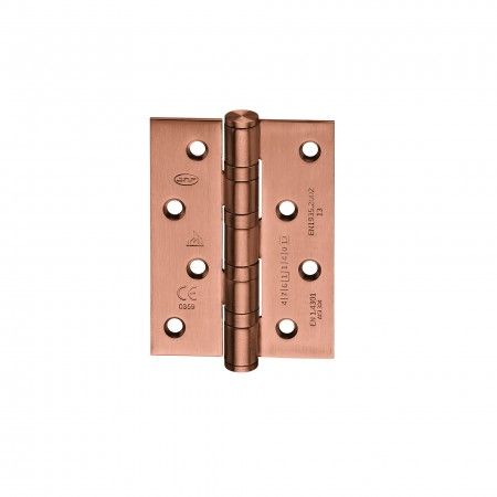 Hinge with four ball bearings - Fire proof, cover  “Copper Coated”  75 x 100 x 3mm
