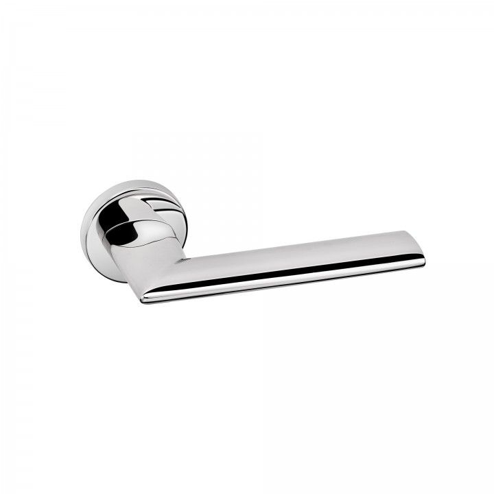Lever handle Dynamic, with metallic rose RC08M - Polished