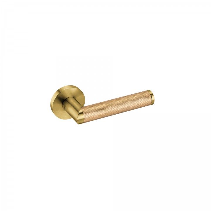 Puxador de porta com roseta metálica RC08M - Titanium Gold