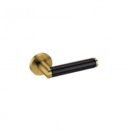 Puxador de porta "Link Porcelana Black" - Titanium Gold