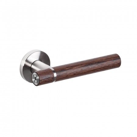 Lever handle Wenge with metallic rose RC08M