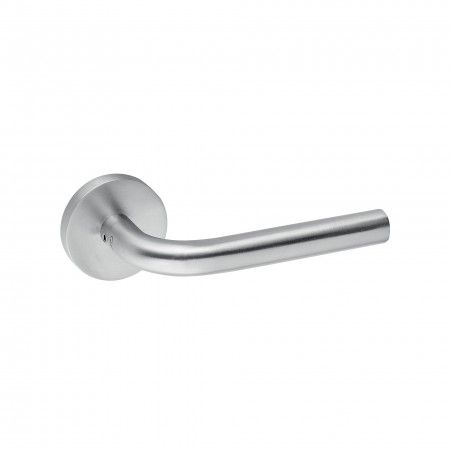Lever handle - Ø16mm, with Oval metallic rose O04M
