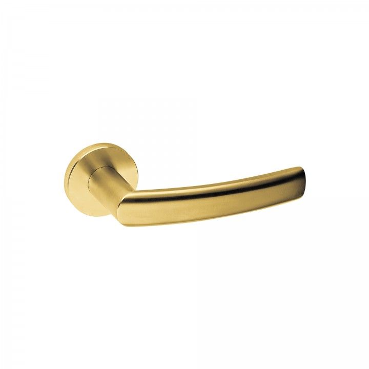 Lever handle with metallic rose RC08M - Titanium Gold