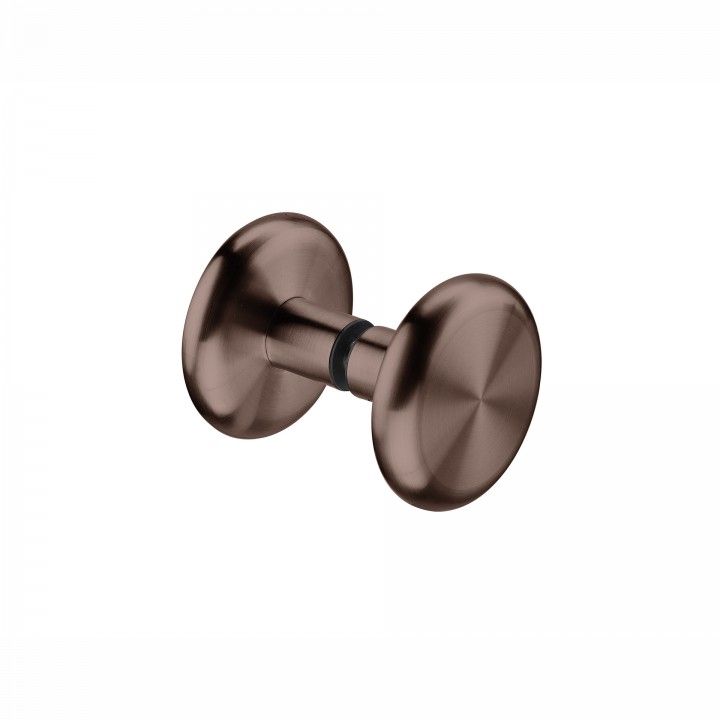 Fixed knob for glass doors - Ø70mm - Titanium Chocolate