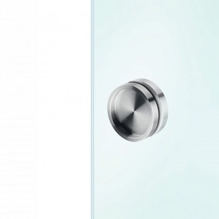 Round flush handle to stich in the glass - Ø65mm