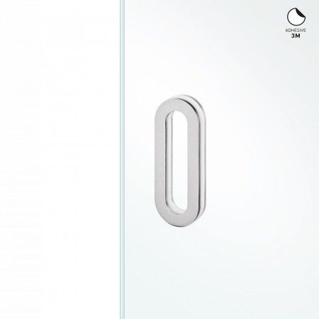 Oval flush handle to stich in the glass - 150 x 60mm