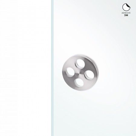 Round flush handle to stich in the glass - Ø90mm