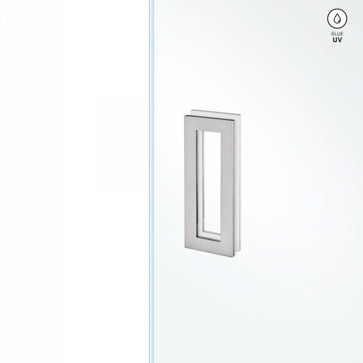 Rectangular flush handle to stich in the glass - 150 x 60mm