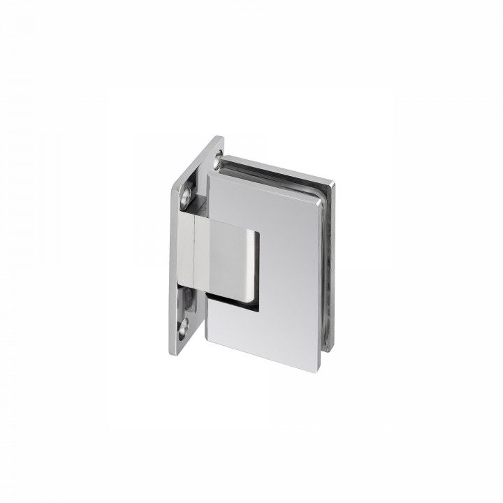 Wall to glass hinge with stop - POLISHED