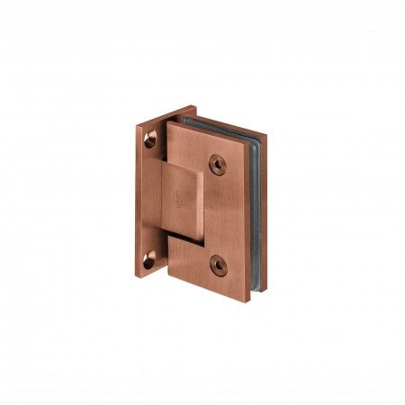 Wall to glass hinge with stop - Titanium Copper