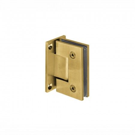 Wall to glass hinge with stop - Titanium Gold