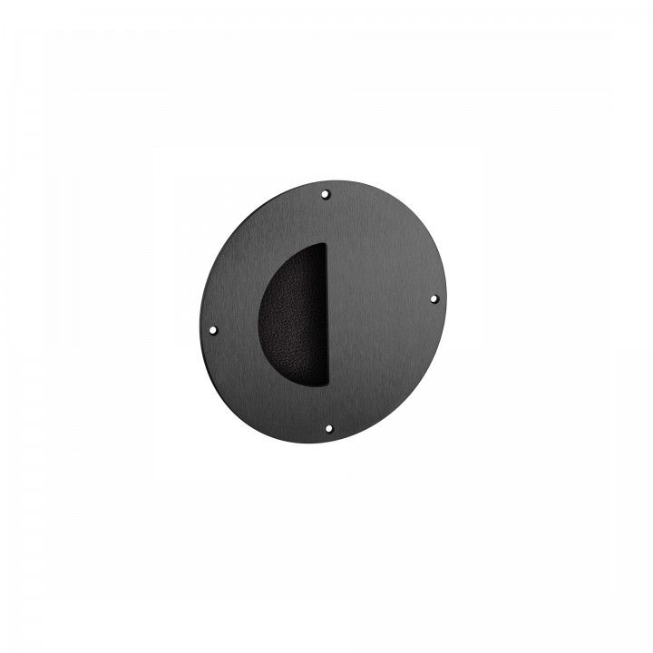 Concealed Flush handle with black leather
