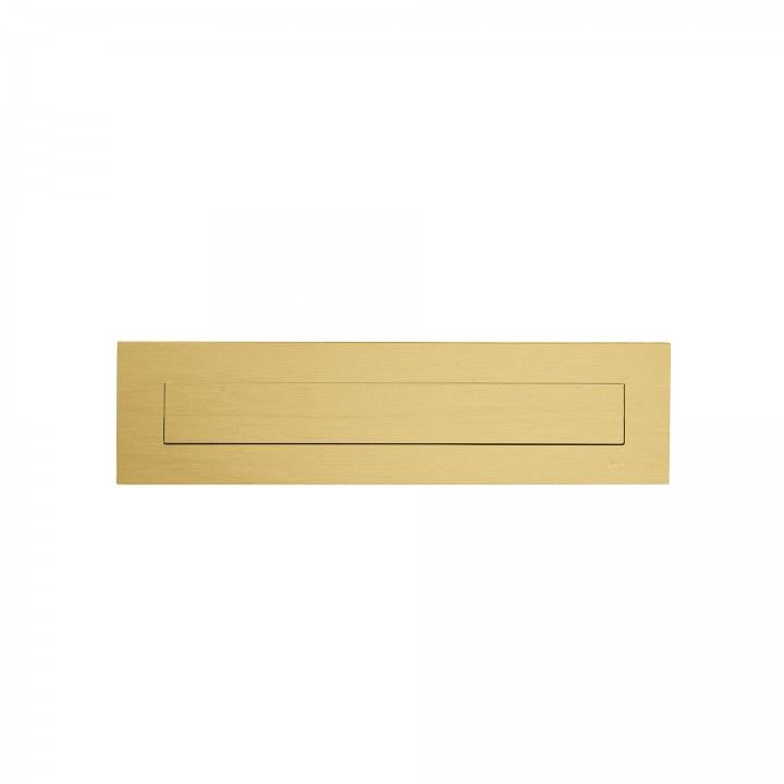 Letter plate with spring - 370 x 80mm - Titanium Gold